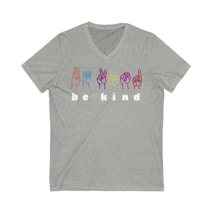 Adult Be Kind ASL V-Neck Tee