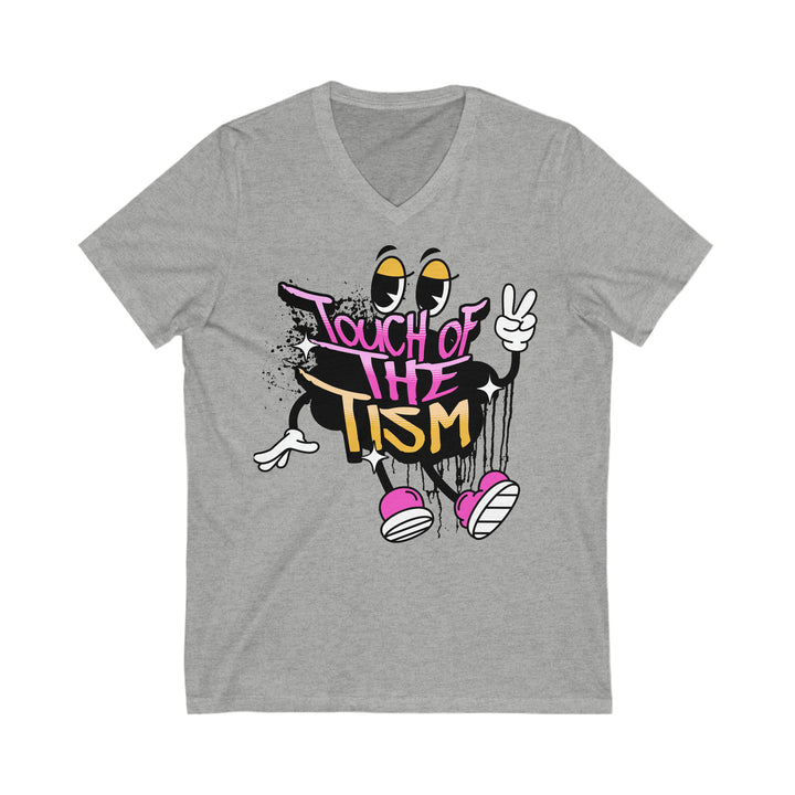 Adult Touch of the Tism Graffiti V-Neck Tee