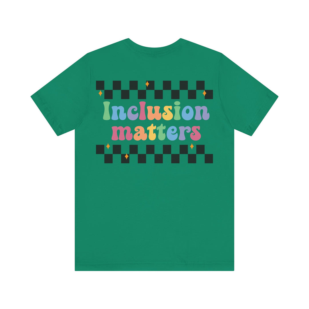 Adult Inclusion Matter Checkerboard Front and Back Tee