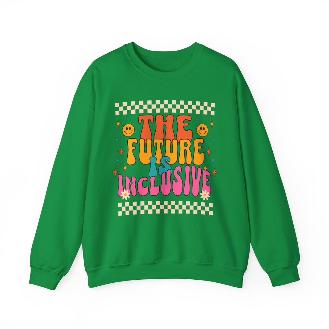 Adult Groovy The Future is Inclusive Sweatshirt