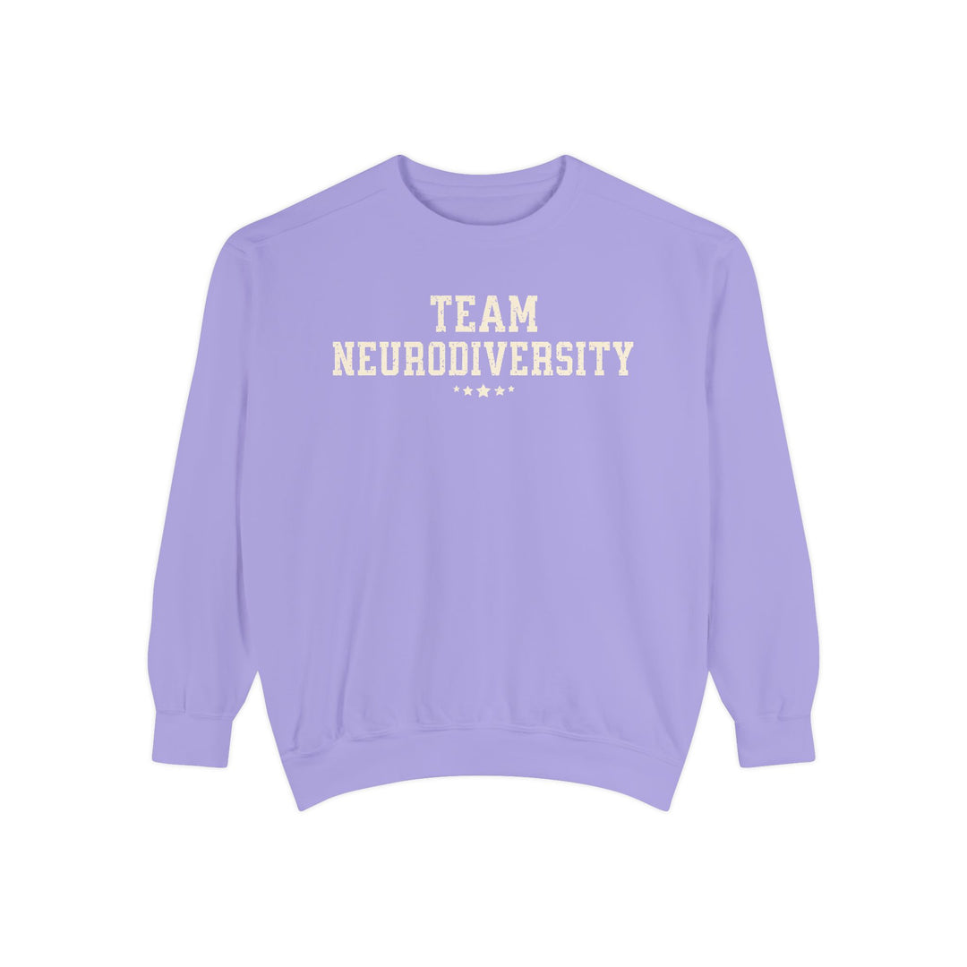 Adult Team Neurodiversity Distressed Comfort Colors Sweatshirt