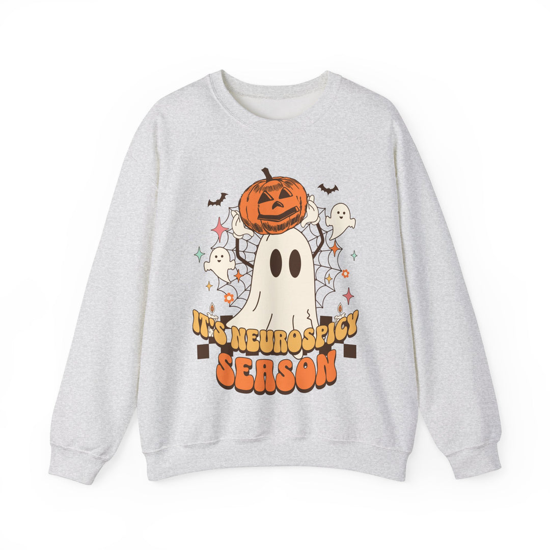 Adult Its Neurospicy Season Ghost and Pumpkin Sweatshirt