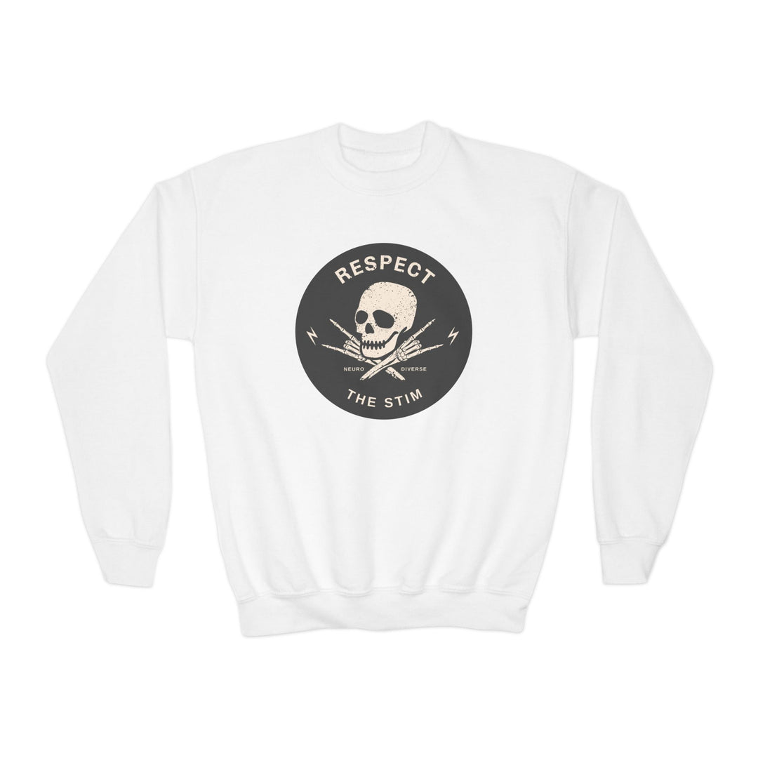 Kids Respect the Stim Skull Sweatshirt