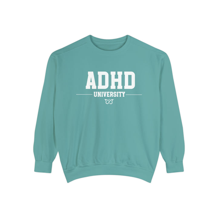 Adult Comfort Colors ADHD University Butterfly Symbol Sweathshirt