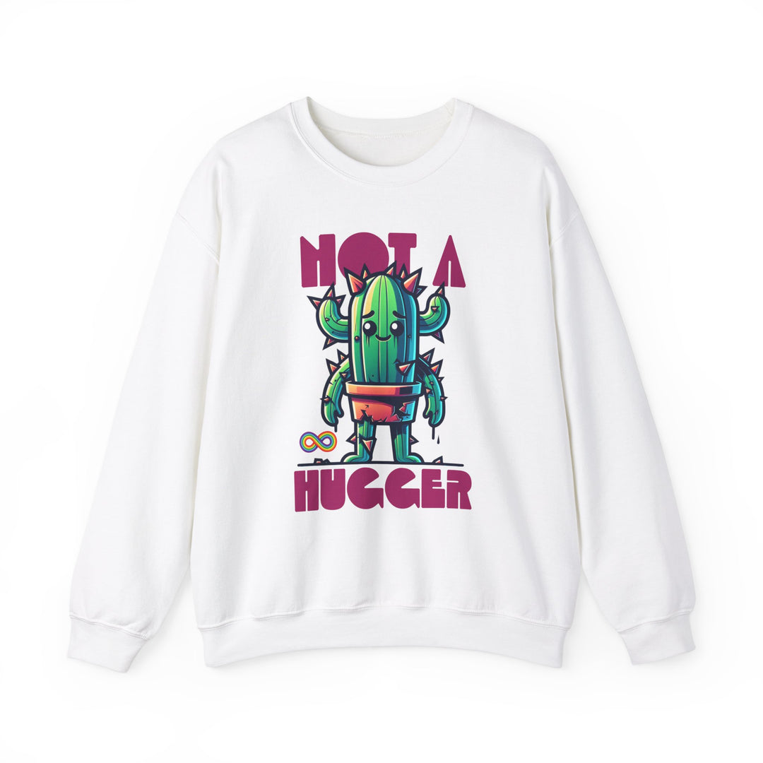 Adult Not a Hugger Cactus Sweatshirt