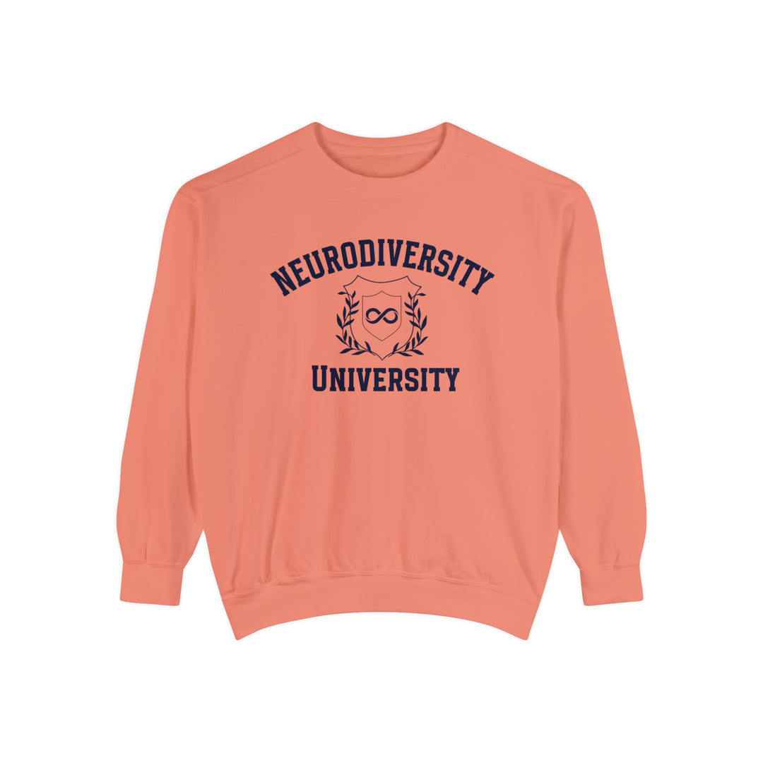 Adult Comfort Colors Neurodiversity University Infinity Symbol Sweatshirt