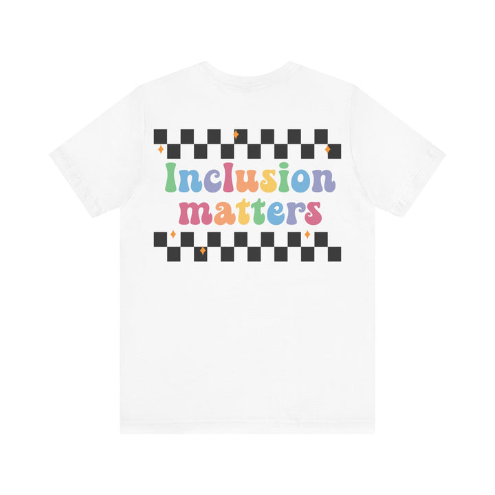 Adult Inclusion Matter Checkerboard Front and Back Tee