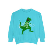 Comfort Colors T-Rex Let Me Stim Bro Sweathshirt White Music Notes