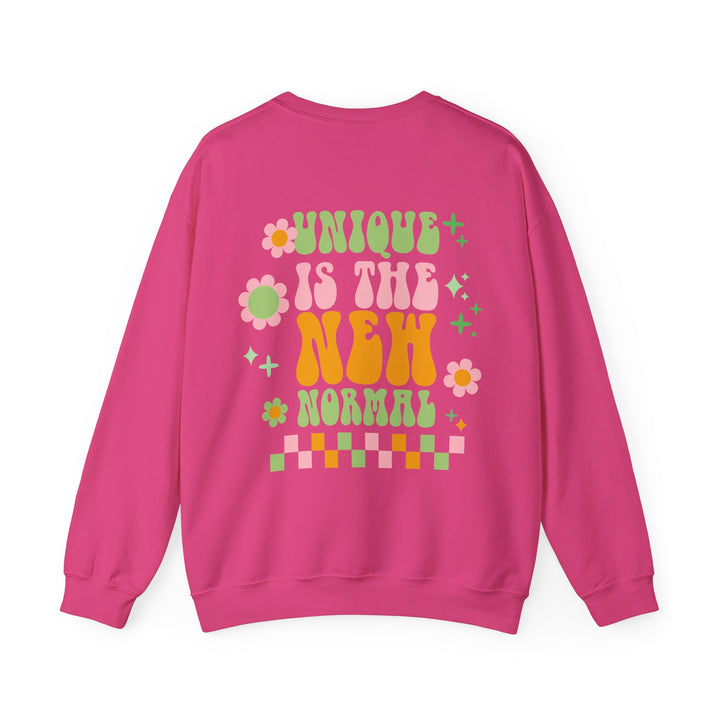 Adult Unique is the New Normal Front and Back Sweatshirt