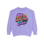 Adult Rizz Em With The Tism Purple Heart Comfort Colors Sweatshirt