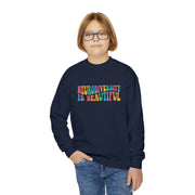 Kids Neurodiversity is Beautiful Groovy  Sweatshirt