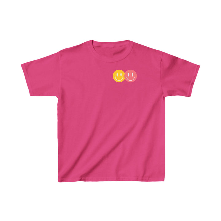 Kids Peace Love Equality Hope Inclusion Smileys Front and Back Tee