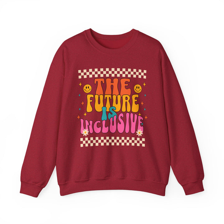 Adult Groovy The Future is Inclusive Sweatshirt