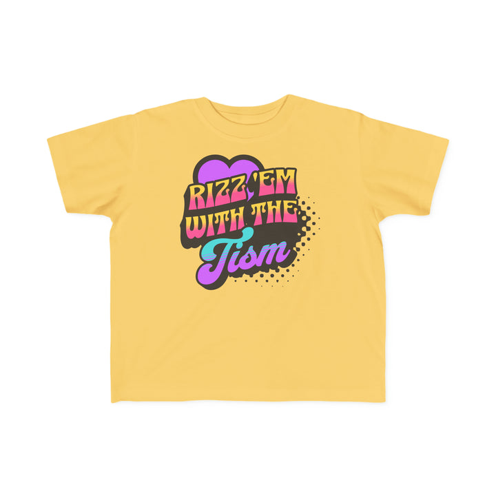 Toddler's Rizz Em With The Tism Purple Heart  Tee