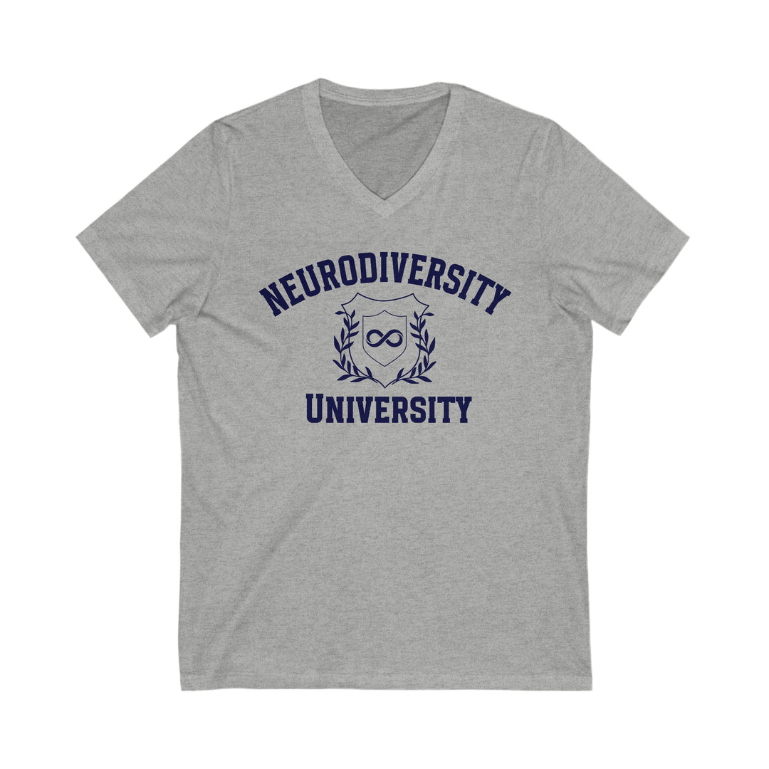 Adult Neurodiversity University Infinity Symbol V-Neck Tee