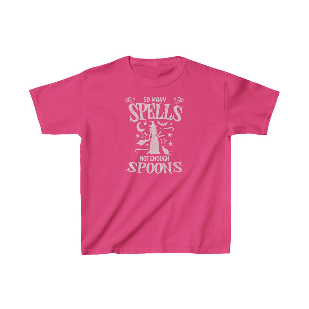 Kids So Many Spells Not Enough Spoons Distressed Tee