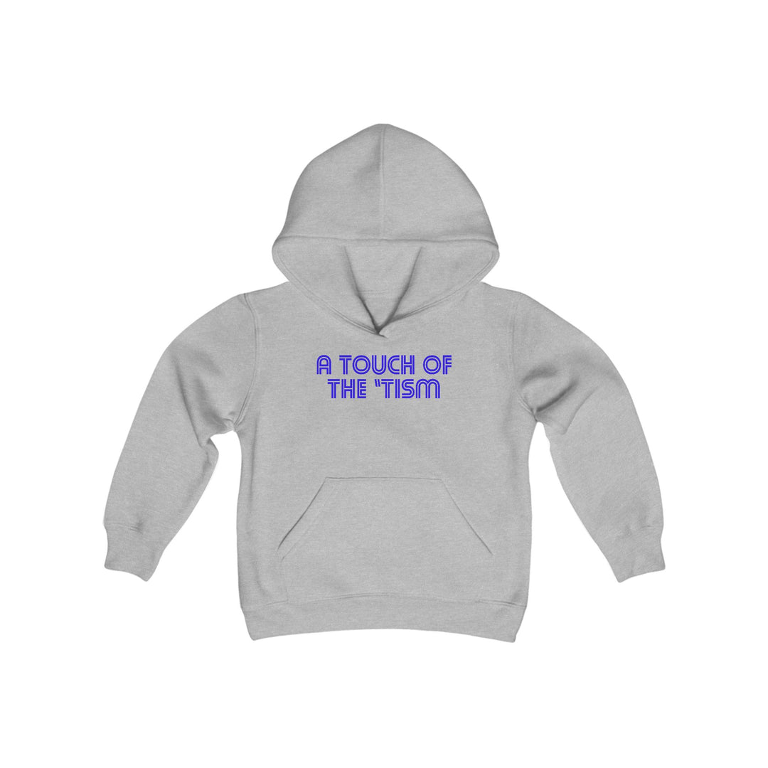 Kids Touch of the Tism Line Letters Blue Hoodie Sweatshirt