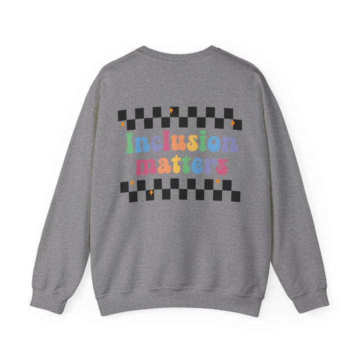 Adult Inclusion Matter Checkerboard Front and Back Sweatshirt