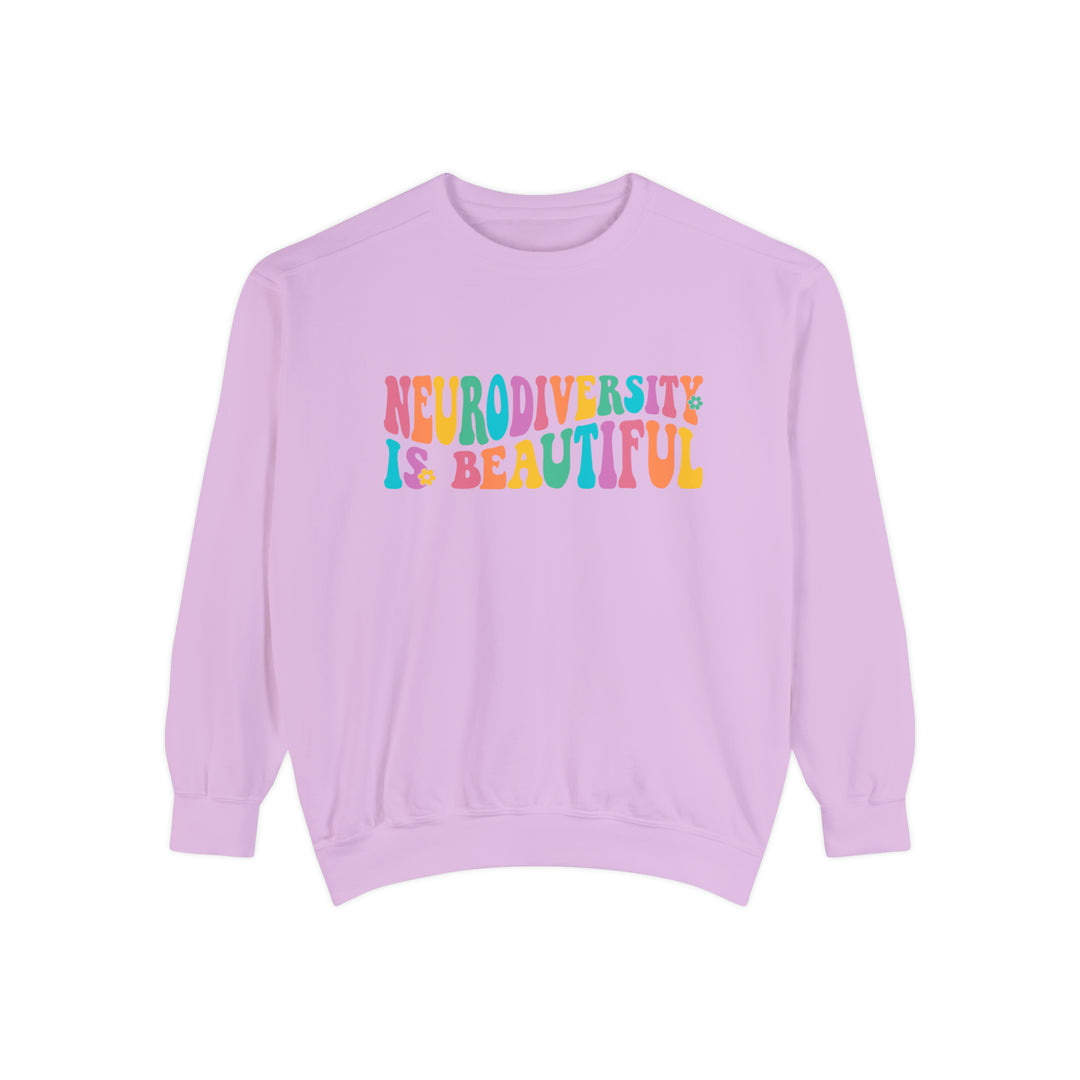 Comfort Colors Neurodiversity is Beautiful Groovy Sweatshirt