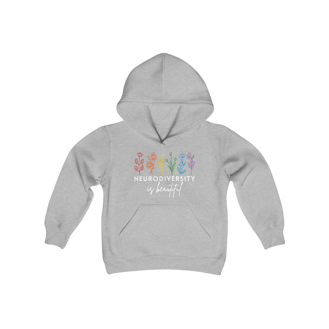 Kids Neurodiversity Is Beautiful Flowers Hoodie Sweatshirt