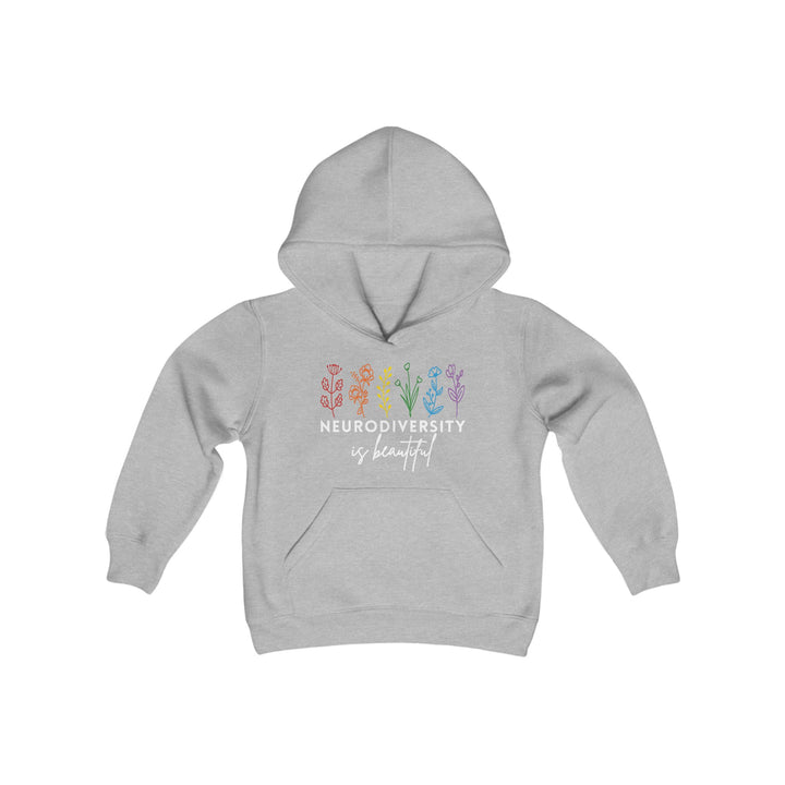 Kids Neurodiversity Is Beautiful Flowers Hoodie Sweatshirt