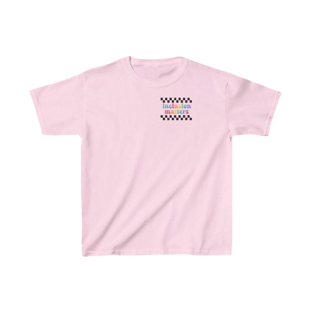 Kids Inclusion Matter Checkerboard Front and Back Tee