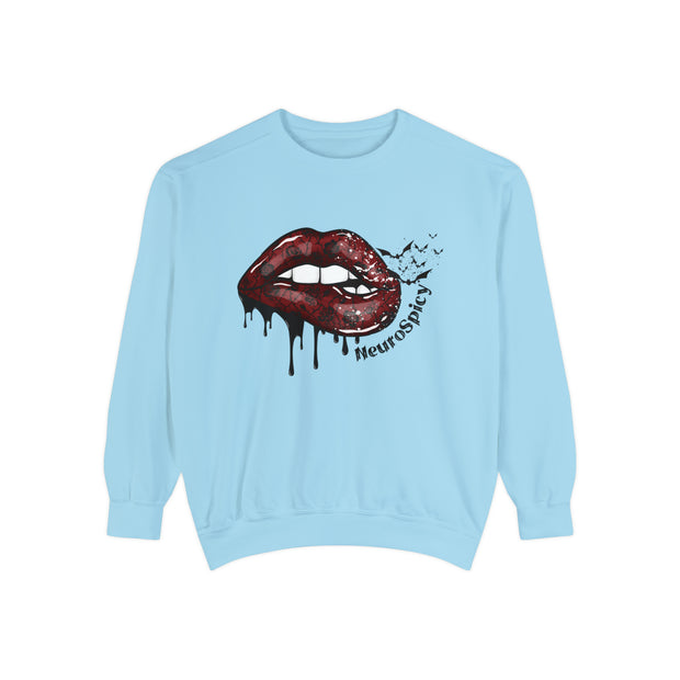 Comfort Colors Lips and Bats Neurospicy Sweatshirt