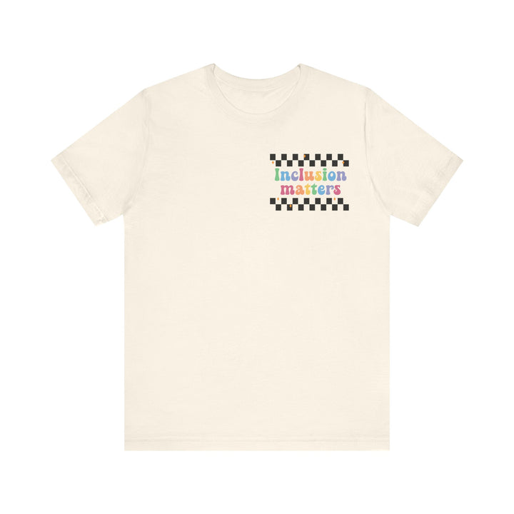 Adult Inclusion Matter Checkerboard Front and Back Tee