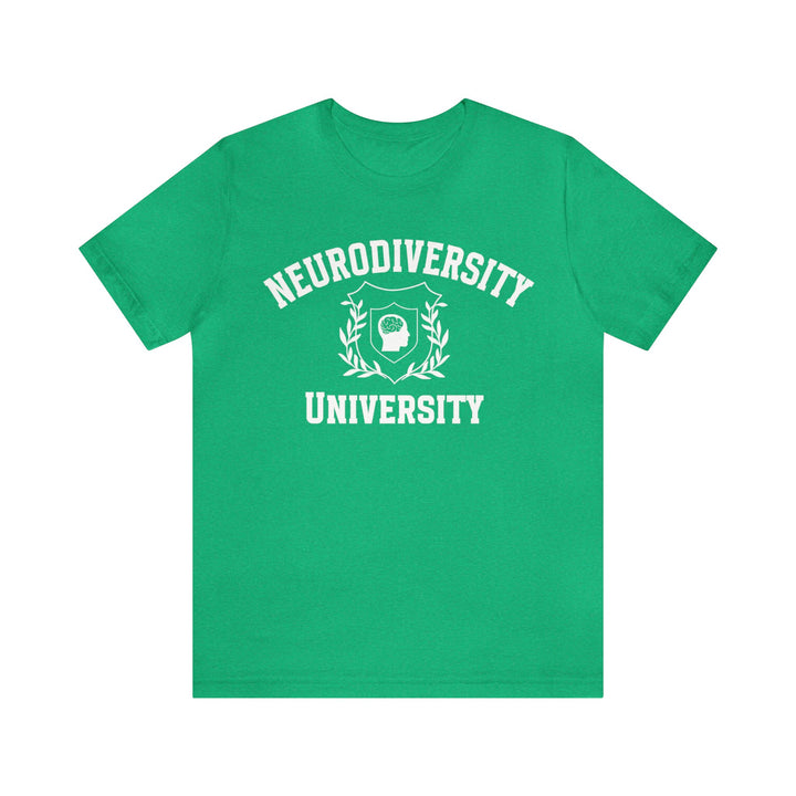 Adult Neurodiversity University Beautiful Mind White Text Tee