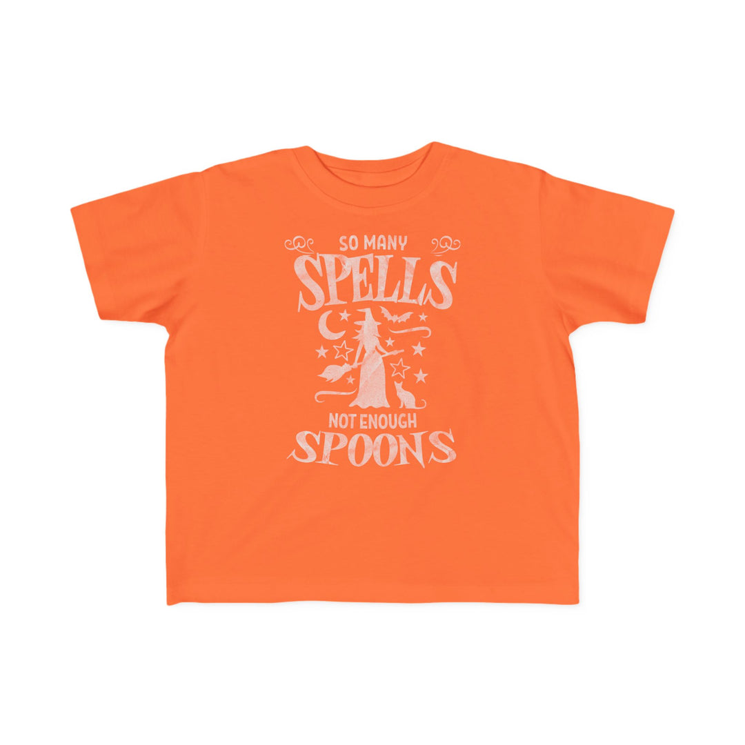 Toddler's  So Many Spells Not Enough Spoons Distressed Tee