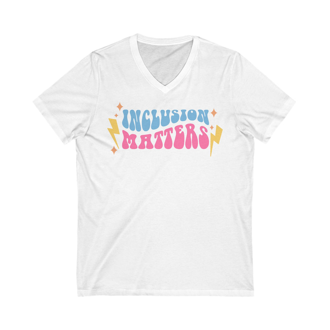 Adult Inclusion Matters Lightning V-Neck Tee