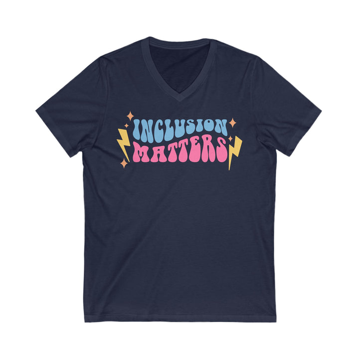 Adult Inclusion Matters Lightning V-Neck Tee