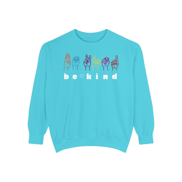 Adult Be Kind ASL Comfort Colors Sweatshirt