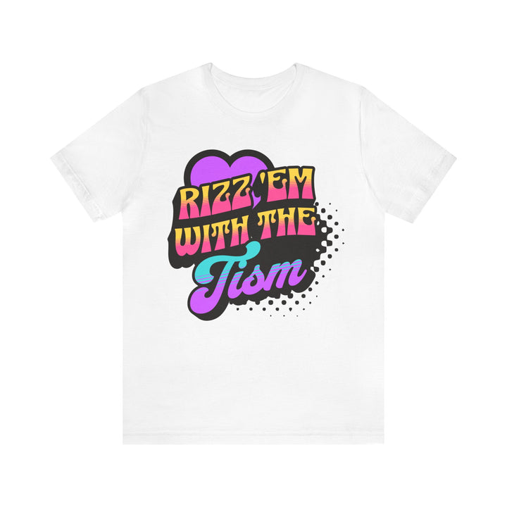 Adult Rizz 'Em With The Tism Purple Heart Tee