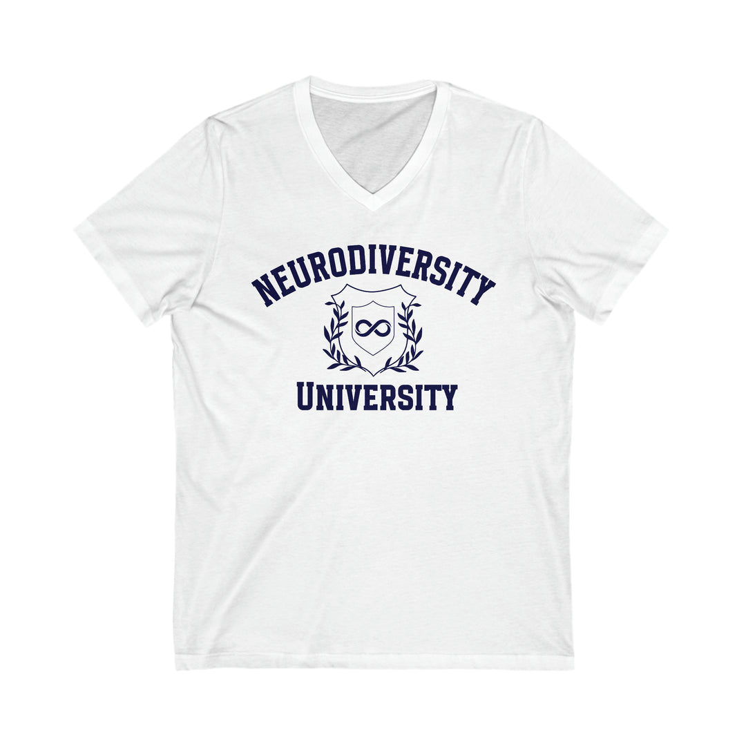 Adult Neurodiversity University Infinity Symbol V-Neck Tee