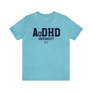 AuDHD University Butterfly Symbol Navy Blue Text Tee