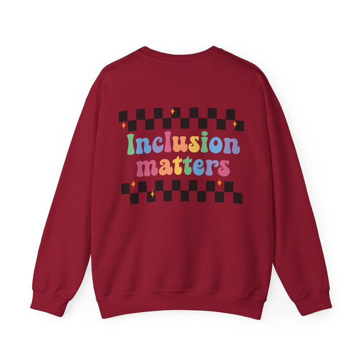 Adult Inclusion Matter Checkerboard Front and Back Sweatshirt