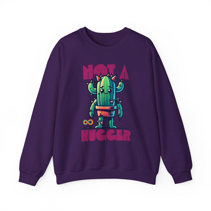 Adult Not a Hugger Cactus Sweatshirt