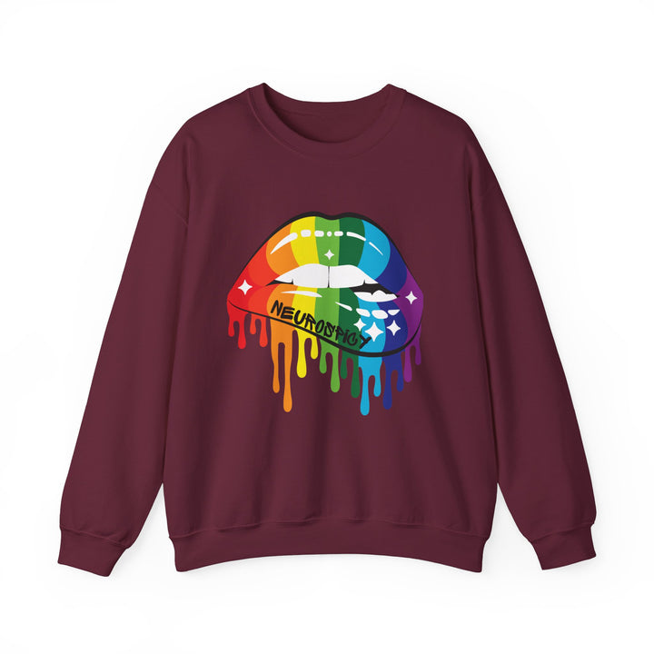 Neurospicy Rainbow Lips Sweatshirt