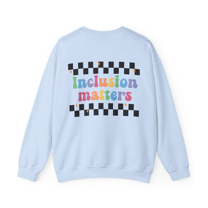 Adult Inclusion Matter Checkerboard Front and Back Sweatshirt