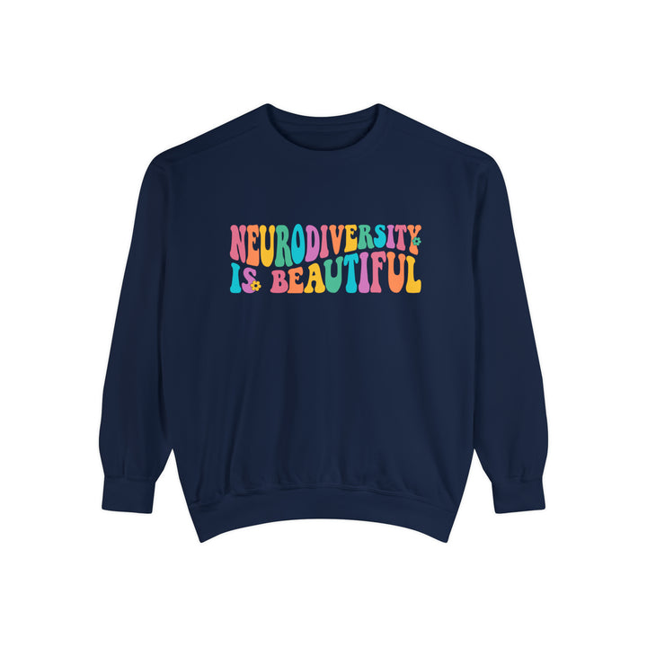 Comfort Colors Neurodiversity is Beautiful Groovy Sweatshirt