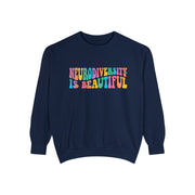 Comfort Colors Neurodiversity is Beautiful Groovy Sweatshirt