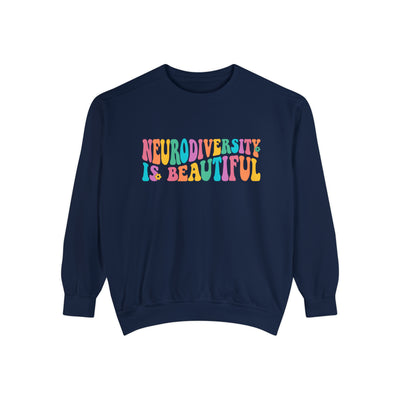 Comfort Colors Neurodiversity is Beautiful Groovy Sweatshirt