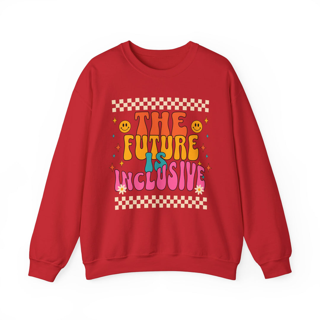 Adult Groovy The Future is Inclusive Sweatshirt