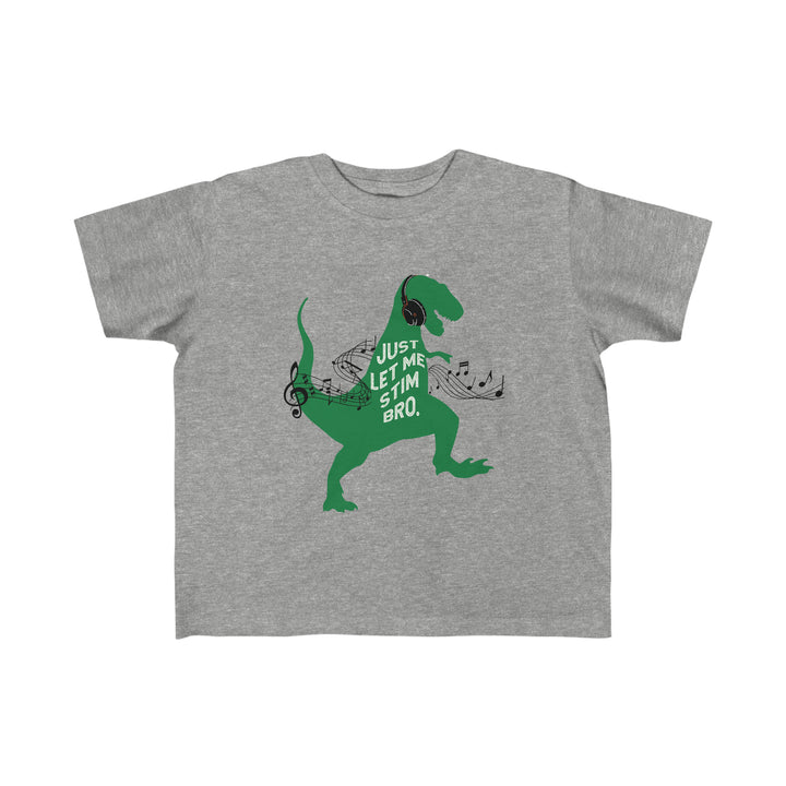 Toddler's T-Rex Just Let Me Stim Bro Black Music Notes Tee