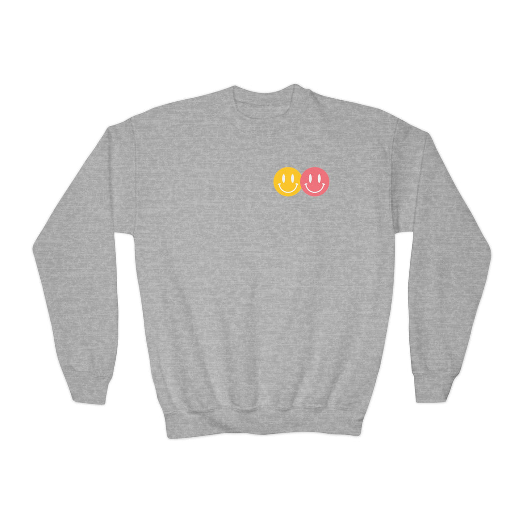 Kids Peace Love Equality Hope Inclusion Smileys Front and Back Sweatshirt