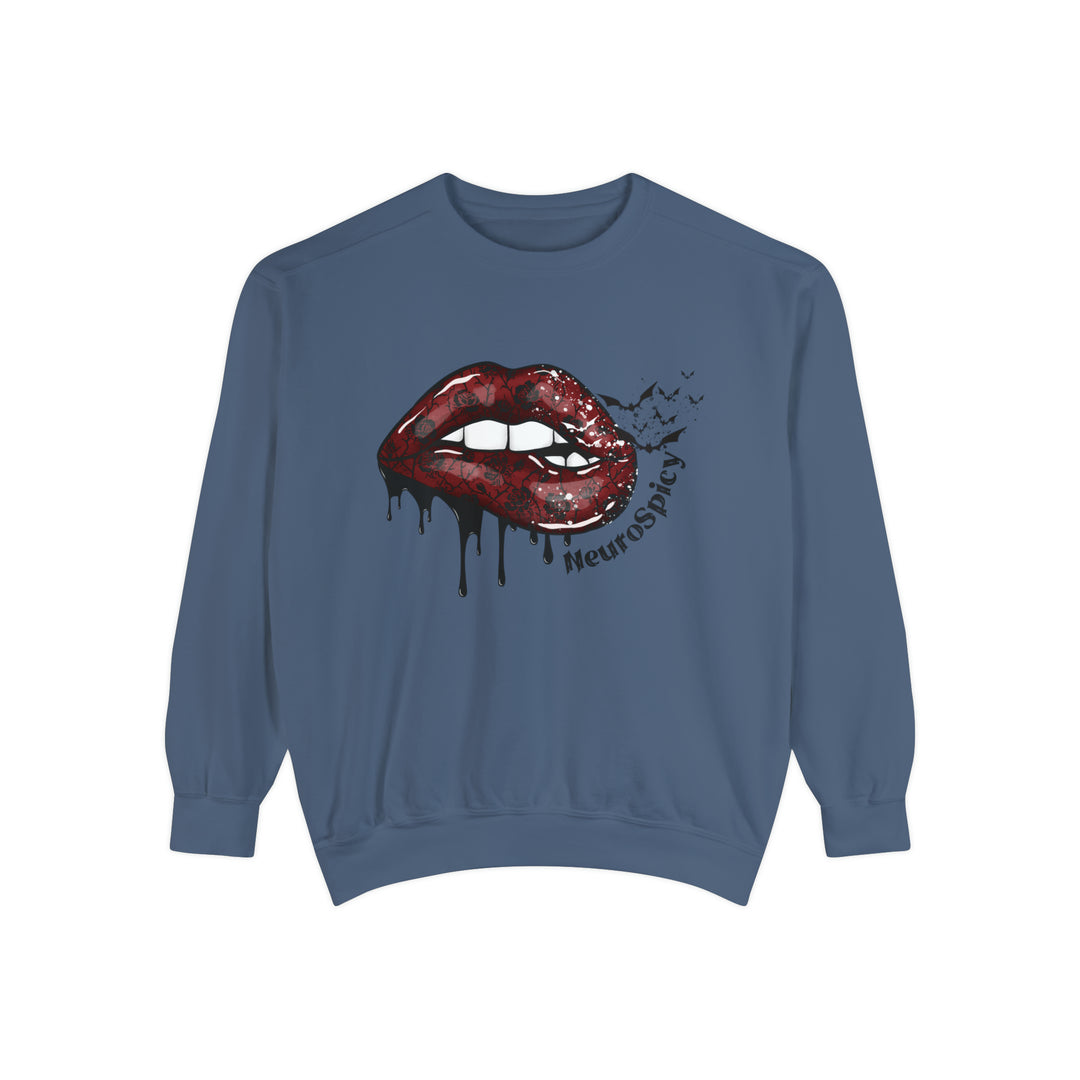 Comfort Colors Lips and Bats Neurospicy Sweatshirt