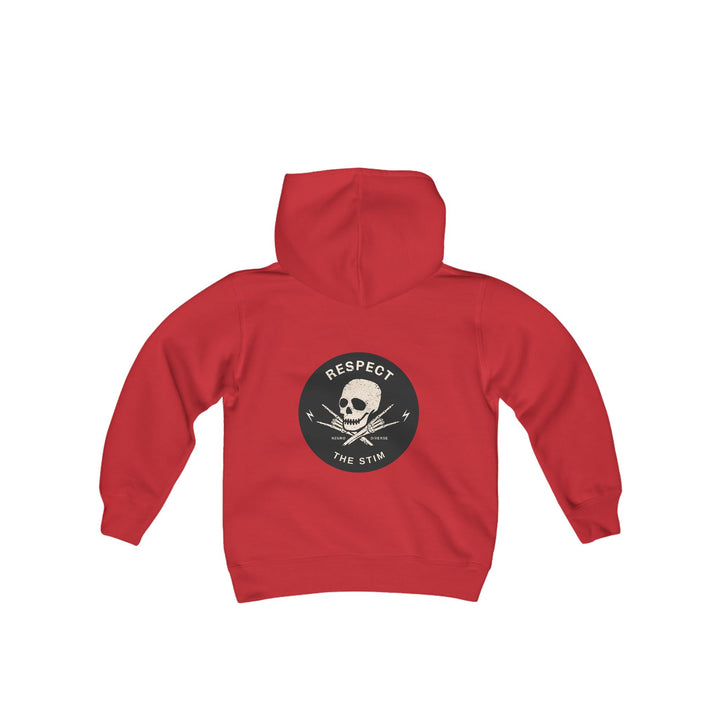 Kids Respect the Stim Skull Front and Back Hoodie Sweatshirt