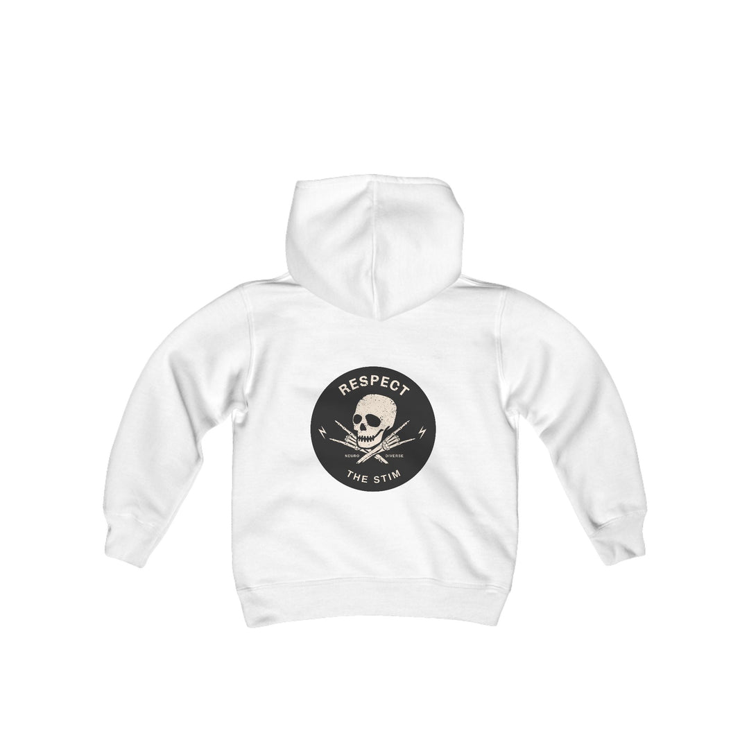 Kids Respect the Stim Skull Front and Back Hoodie Sweatshirt