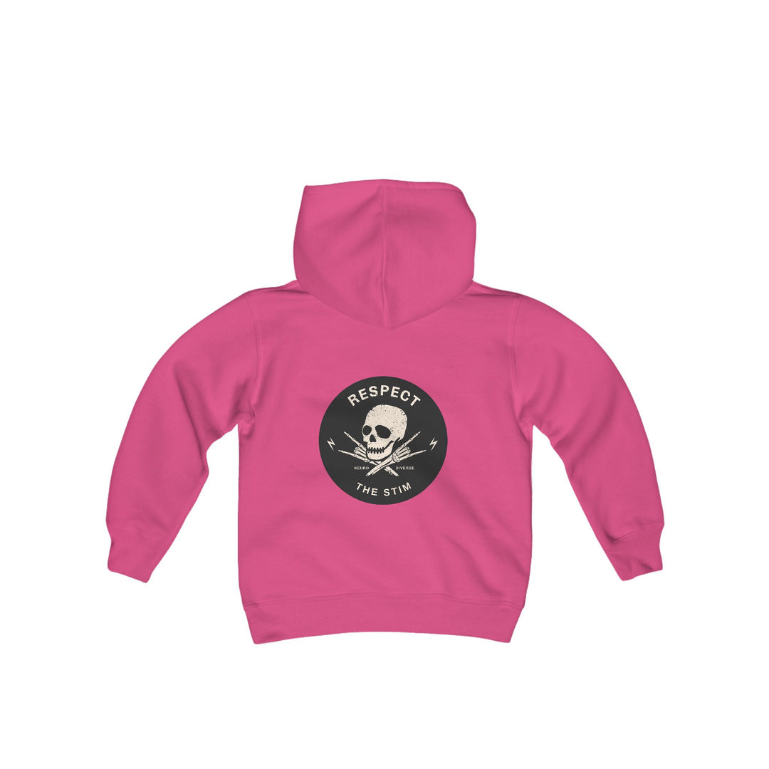 Kids Respect the Stim Skull Front and Back Hoodie Sweatshirt